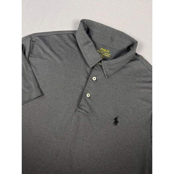 Polo Ralph Lauren Other - Polo Ralph Lauren Performance Mens Medium Gray Short Sleeve Pony Logo Polo Shirt